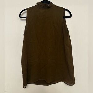 Lafayette 148 New York Sleeveless Green Blouse